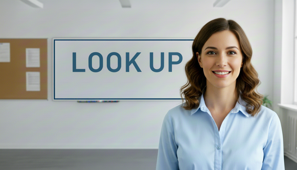 Look up en inglés significado y uso.