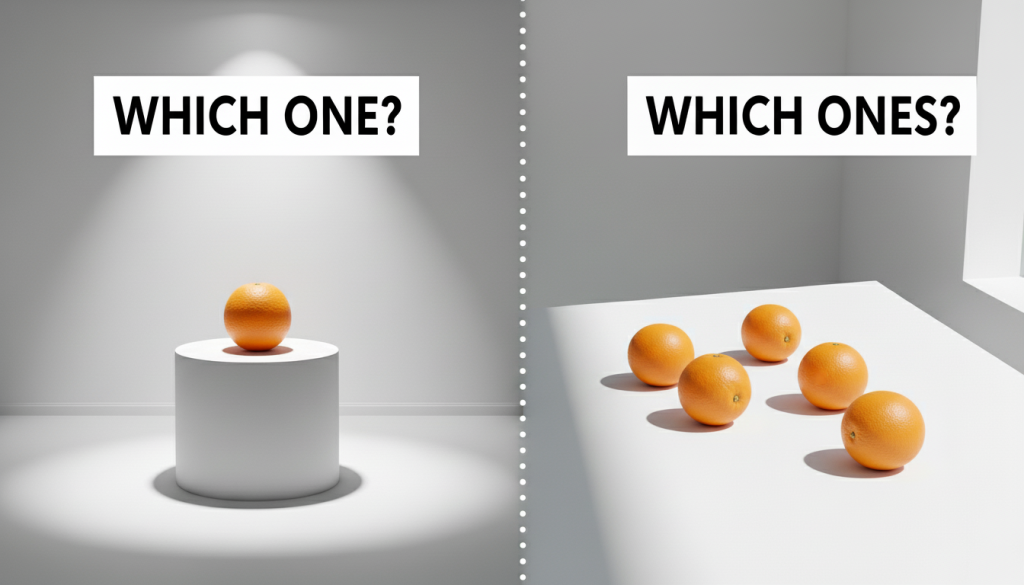 Uso de which y which ones en inglés